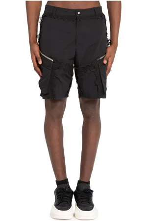 HELIOT EMIL Szorty, Mężczyzna, Czarny, L, Czarne Sferyczne Cargo Shorts