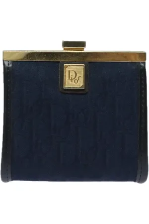 Dior Pre-owned, Kobieta, Niebieski, ONE SIZE, Pre-owned portfele płócienne
