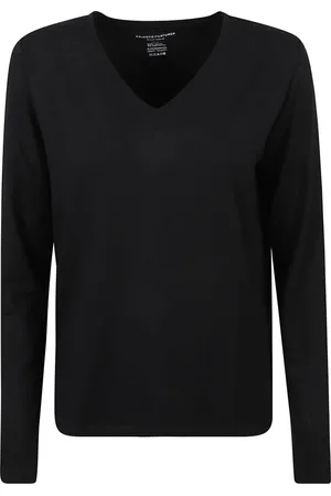Majestic Koszulki, Kobieta, Czarny, S, Czarne T-shirty i Pola, Wyprodukowane we Włoszech