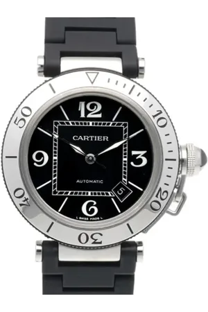 Cartier Pre-owned, Mężczyzna, Czarny, ONE SIZE, Pre-owned Stainless Steel watches
