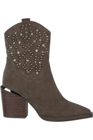 Alma en Pena Buty, Kobieta, Beżowy, 37 EU, Zamsz, Beżowe Zamszowe Damskie Kalosze Cowboy