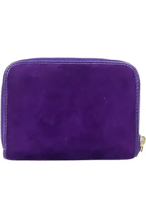 Fendi Pre-owned, Kobieta, Fioletowy, ONE SIZE, Pre-owned Suede wallets