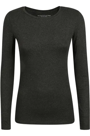Majestic Koszulki, Kobieta, Szary, S, Antracytowe T-shirty i Pola