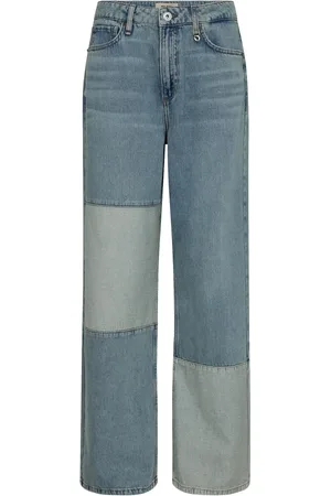 Mos Mosh Jeansy, Kobieta, Niebieski, W26, Jeansyy Block w stylu retro w kolorze Mid