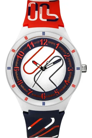 Fila Akcesoria, unisex, Czerwony, ONE SIZE, Unisex Zegarek Dla Dorosłych style 44 mm Pasek Silikonowy 38-324