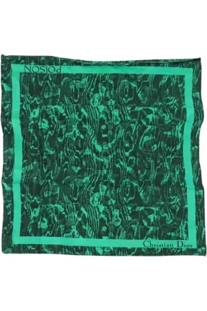 Dior Pre-owned, Kobieta, Zielony, ONE SIZE, Pre-owned Silk scarves