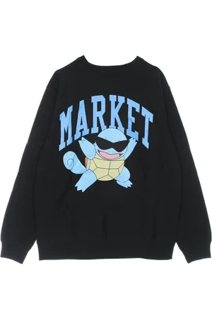 MARKET Bluzy, Mężczyzna, Czarny, XL, Squirtle Arc Crewneck Sweatshirt Pokemon Print