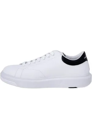 Armani Exchange Buty, Mężczyzna, Biały, 45 EU, Czarne i białe skórzane trampki