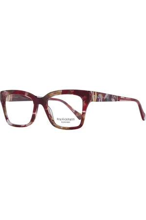 ANA HICKMANN Akcesoria, Kobieta, Czerwony, ONE SIZE, Czerwone Okulary Optyczne Motylek Acetate