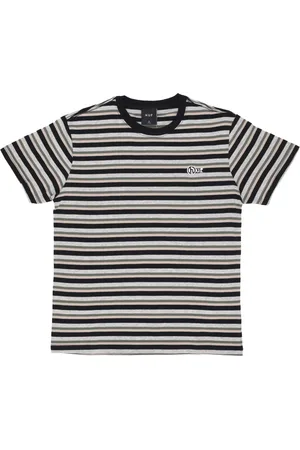 Huf Koszulki, Mężczyzna, Wielobarwność, XL, Paski Sweter Kremowy T-shirt