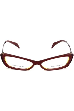 Alexander McQueen Akcesoria, Kobieta, Wielobarwność, ONE SIZE, Wielokolorowe Okulary z Acetatową Ramką i Tarczą
