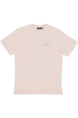 DOLLY NOIRE Koszulki, Mężczyzna, Beżowy, L, T-shirt Beżowy Męski z Motywem Natury