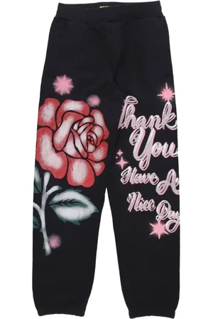 MARKET Spodnie, Mężczyzna, Czarny, XL, Czarne Thank You Rose Sweatpants