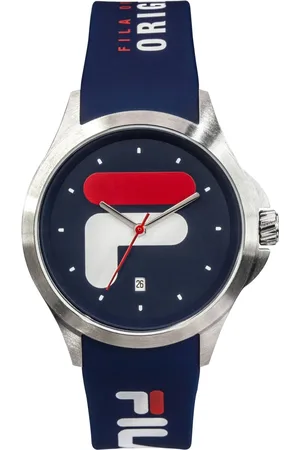 Fila Akcesoria, unisex, Niebieski, ONE SIZE, Zegarek męski style 40 mm Pasek z silikonu 38-181