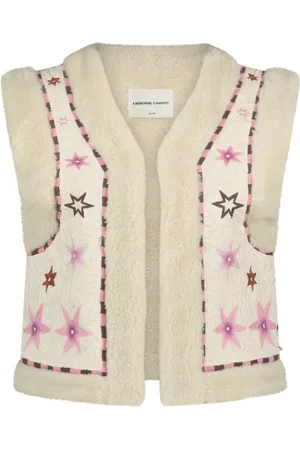 Fabienne Chapot Kurtki, Kobieta, Beżowy, XL/2XL, Poliester, Timmy Gilet