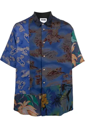 MAGLIANO Koszule, Mężczyzna, Czarny, S, Wintage Hawaiian Surplus Koszula