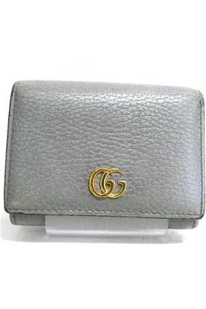 Gucci Pre-owned, Kobieta, Szary, ONE SIZE, Skóra, Pre-owned skórzane portfele