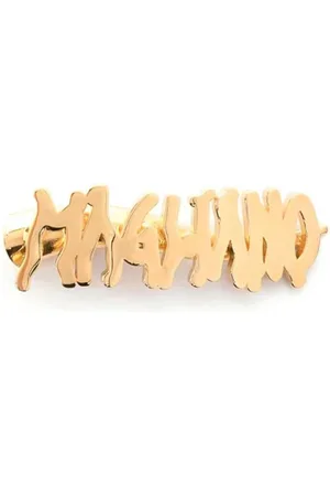 MAGLIANO Akcesoria, Mężczyzna, Żółty, ONE SIZE, Złota Spinka do Włosów z Logo