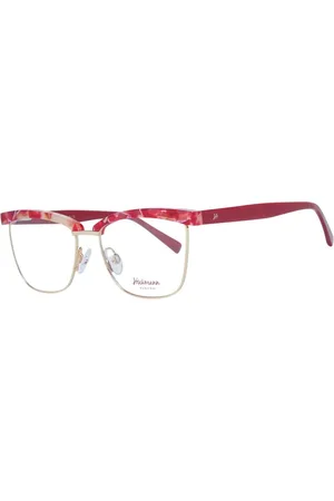 ANA HICKMANN Akcesoria, Kobieta, Czerwony, ONE SIZE, Czerwone Okulary Optyczne Prostokątne Metal Plastik