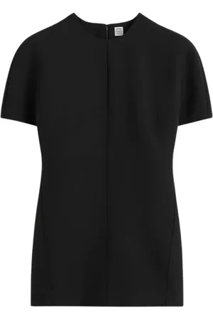 Totême Koszulki, Kobieta, Czarny, M, Jedwabno-Włosy Cap-Sleeve Top
