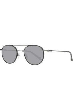 Hackett Akcesoria, Mężczyzna, Czarny, ONE SIZE, Czarne metalowe okulary przeciwsłoneczne dla mężczyzn