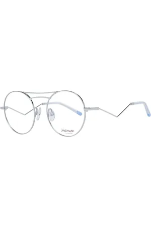 ANA HICKMANN Akcesoria, Kobieta, Szary, ONE SIZE, Srebrne Okulary Optyczne Aviator z Etui