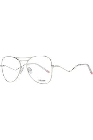 ANA HICKMANN Akcesoria, Kobieta, Żółty, ONE SIZE, Złote Okulary Optyczne Aviator z Etui