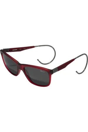Chopard Akcesoria, Mężczyzna, Czerwony, ONE SIZE, Czerwone okulary przeciwsłoneczne z dymionym szkłem i cichym mechanizmem