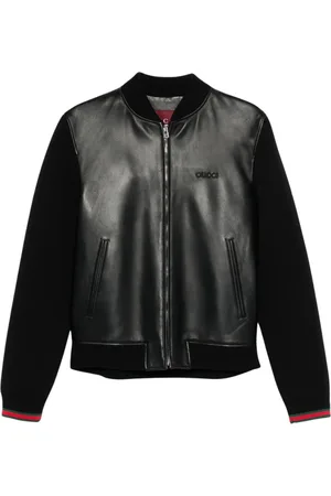 Gucci Kurtki, Mężczyzna, Czarny, L, Czarna Kurtka Bomber z Naszywką