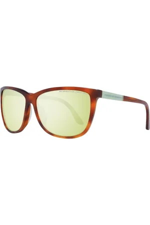 Porsche Design Akcesoria, Kobieta, brązowy, ONE SIZE, Brązowe Okulary Przeciwsłoneczne Motylek Lustrzane Kobiety