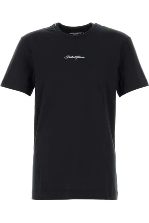 Dolce & Gabbana Koszulki, Mężczyzna, Niebieski, S, Granatowy Bawełniany T-shirt