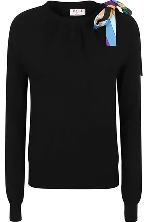 Emilio Pucci Swetry, Kobieta, Czarny, S, Czarny Sweter dla Kobiet Aw 24