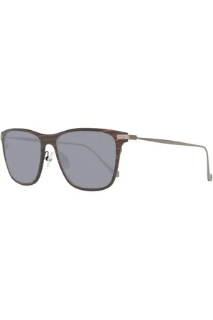 Hackett Akcesoria, Mężczyzna, Szary, ONE SIZE, Szare drewniane i metalowe okulary przeciwsłoneczne z fotokromatycznym szkłem