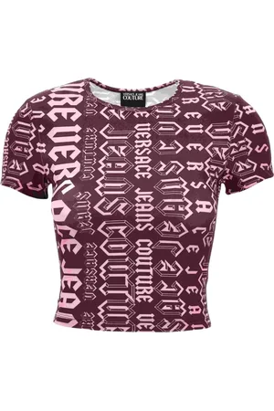 VERSACE Koszulki, Kobieta, Fioletowy, XS, T-shirty i Polosy