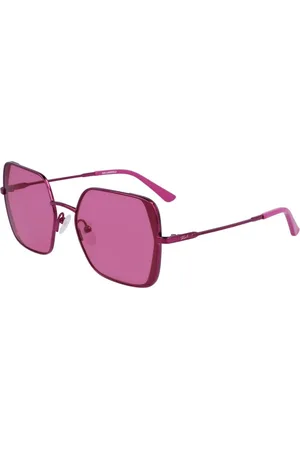 Karl Lagerfeld Akcesoria, Kobieta, Różowy, ONE SIZE, Metalowe okulary przeciwsłoneczne z różową tarczą