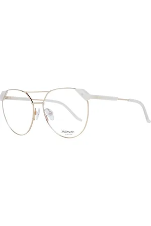 ANA HICKMANN Akcesoria, Kobieta, Żółty, ONE SIZE, Złote Okulary Optyczne Aviator Metalowe