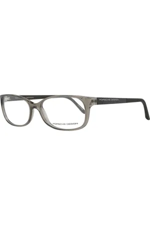 Porsche Design Akcesoria, Kobieta, Szary, ONE SIZE, Szare Okulary Optyczne w Kształcie Prostokąta z Zawiasem Sprężynowym