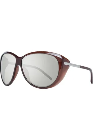 Porsche Design Akcesoria, Kobieta, brązowy, ONE SIZE, Brązowe Okulary Przeciwsłoneczne Motylkowe z Ochroną UV