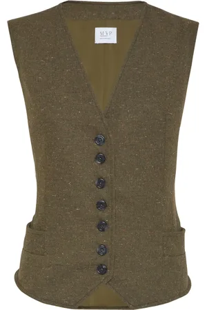 MVP Wardrobe Koszulki, Kobieta, Zielony, S, Wełna, Fury Gilet