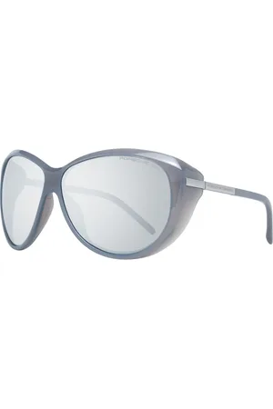 Porsche Design Akcesoria, Kobieta, Szary, ONE SIZE, Szare Lustro Okrągłe Okulary Przeciwsłoneczne dla Kobiet
