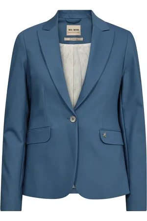Mos Mosh Kurtki, Kobieta, Niebieski, L, Bawełna, Klasyczny Night Blazer w Bluesteel
