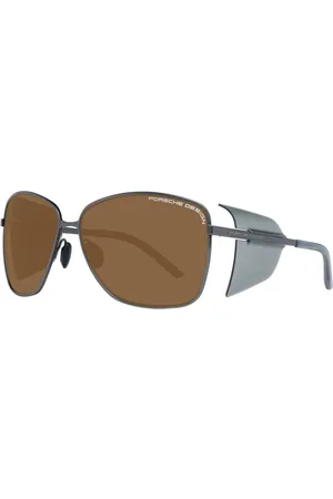 Porsche Design Akcesoria, Kobieta, Szary, ONE SIZE, Kwadratowe Okulary Przeciwsłoneczne z Ochroną UV