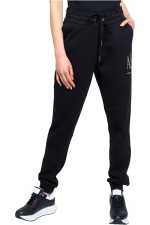 Armani Exchange Spodnie, Kobieta, Czarny, XS, Bawełniane Spodnie Sportowe Kolekcja Wiosna/Lato