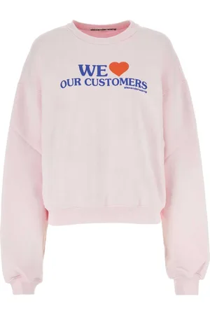 Alexander Wang Bluzy, Kobieta, Różowy, L, Pastelowy Rozowy Bawełniany Sweter