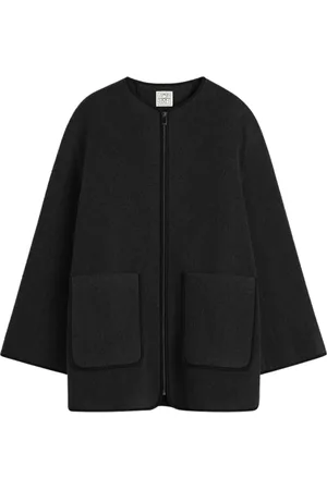 Totême Kurtki, Kobieta, Czarny, L, Wełniana kurtka z eleganckim designem
