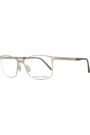 Porsche Design Akcesoria, Kobieta, Szary, ONE SIZE, Złote Metalowe Okulary Optyczne Prostokątne
