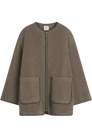 Totême Kurtki, Kobieta, Zielony, XL, Kurtka wełniana z eleganckim designem