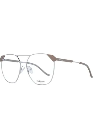 ANA HICKMANN Akcesoria, Kobieta, Szary, ONE SIZE, Srebrne Okulary Optyczne Aviator z Szkłami Demo