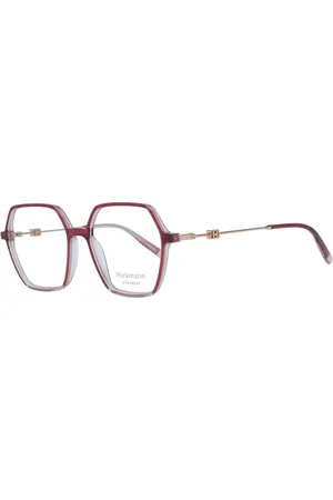 ANA HICKMANN Akcesoria, Kobieta, Czerwony, ONE SIZE, Czerwone Okulary Optyczne z Acetatową Ramą dla Kobiet