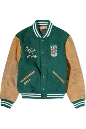 Ralph Lauren Kurtki, Mężczyzna, Zielony, L, Wełna, Kurtka Varsity Hunt Club